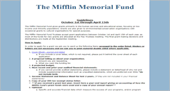 Desktop Screenshot of mifflinmemorialfund.org